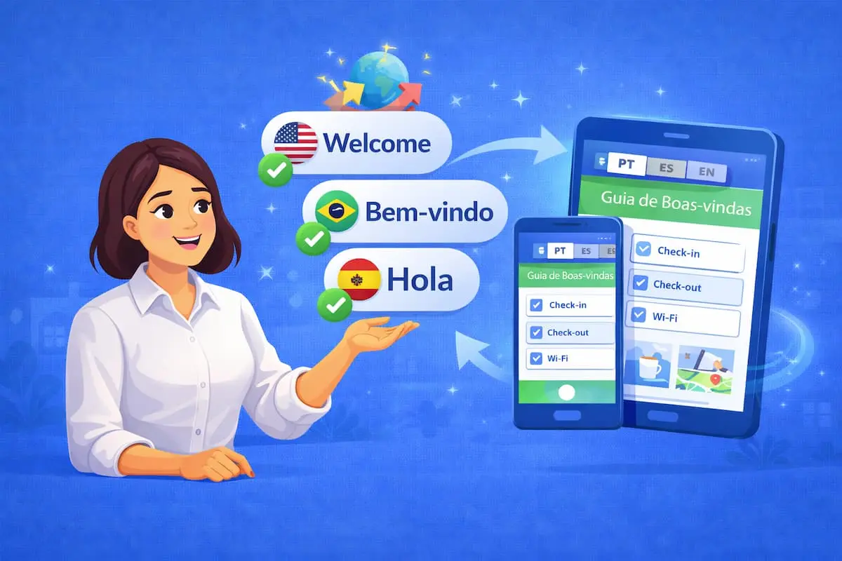 Receba hóspedes do mundo todo: como funciona a tradução automática do Guia do Hóspede